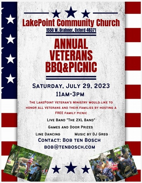 LakePoint Community Church\'s Annual Veterans BBQ & Picnic