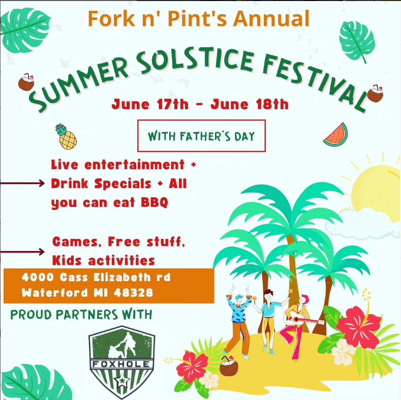Summer Solstice Festival at Fork n\' Pint Cass Lake!