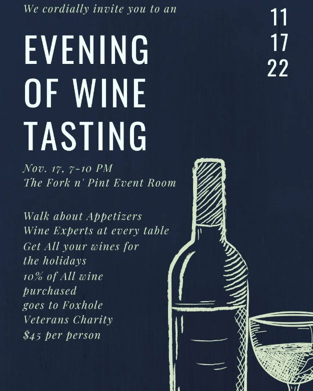 Wine Tasting Fundraiser at Fork n’ Pint in Cass Lake