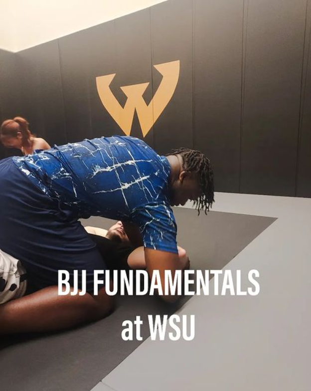 Teaching BJJ fundamentals at WSU 