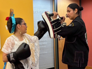 Introducing MT and BJJ to youth and adults during the Cinco de Mayo Festival in Downtown Pontiac, MI