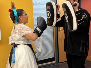 Introducing MT and BJJ to youth and adults during the Cinco de Mayo Festival in Downtown Pontiac, MI
