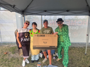 Another Raffle Winner at Foxhole's Royal Oak Baseball Nights