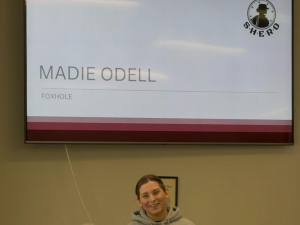 Madie Odell represented Foxhole at the Servicewomen\'s Health and Education Resource Organization\'s Women Veterans Workshop